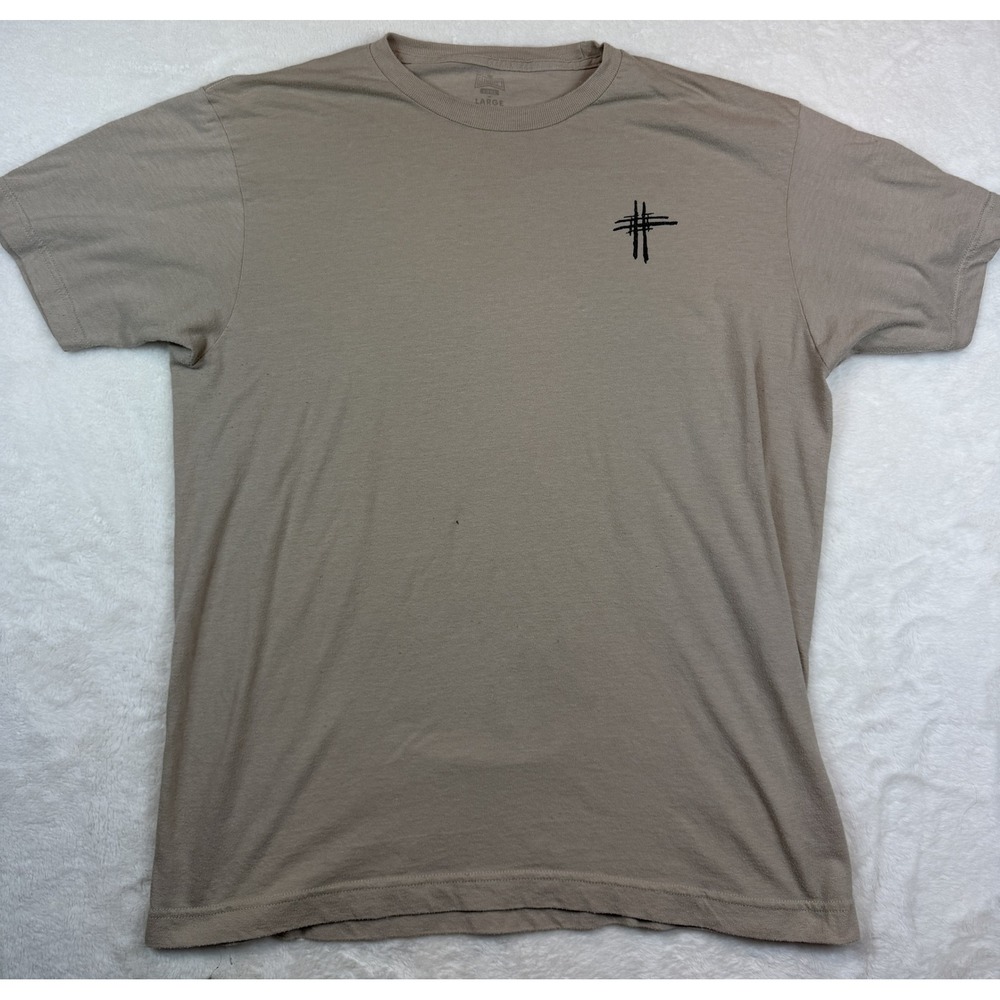 Comfort Colors Mens Large Trinity Extraordinary Life Graphic Tee Tan S/S